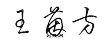骆恒光王茵方草书个性签名怎么写