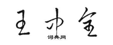 骆恒光王中全草书个性签名怎么写