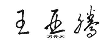 骆恒光王亚腾草书个性签名怎么写