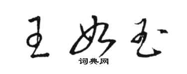 骆恒光王如玉草书个性签名怎么写