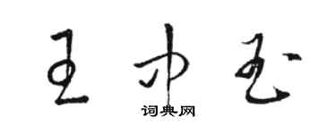骆恒光王中玉草书个性签名怎么写