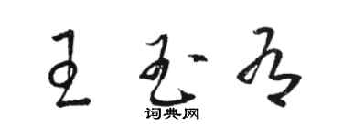 骆恒光王玉有草书个性签名怎么写