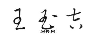 骆恒光王玉吉草书个性签名怎么写
