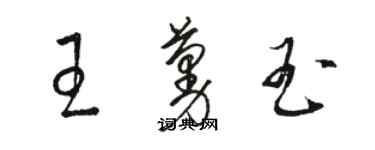 骆恒光王蔓玉草书个性签名怎么写
