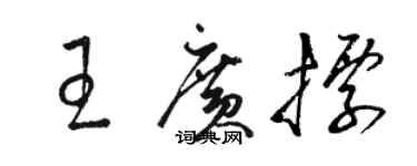 骆恒光王广标草书个性签名怎么写