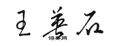 骆恒光王英石草书个性签名怎么写