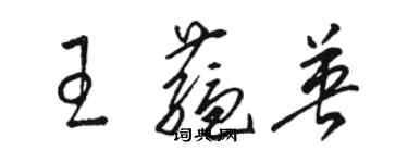 骆恒光王蕴英草书个性签名怎么写