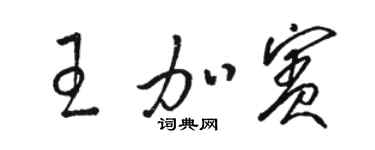 骆恒光王加宾草书个性签名怎么写