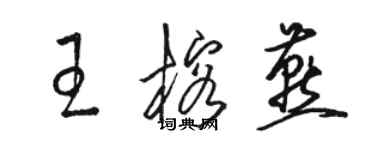 骆恒光王榕燕草书个性签名怎么写