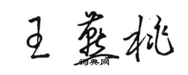 骆恒光王燕桃草书个性签名怎么写