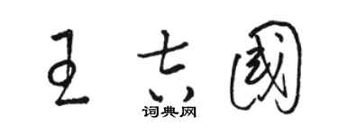 骆恒光王吉国草书个性签名怎么写