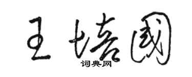 骆恒光王培国草书个性签名怎么写