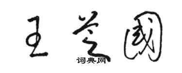 骆恒光王芝国草书个性签名怎么写