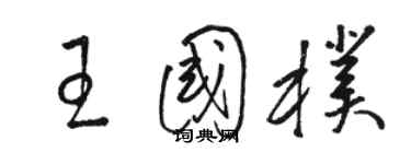 骆恒光王国朴草书个性签名怎么写