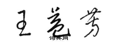 骆恒光王益芳草书个性签名怎么写