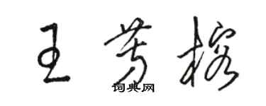 骆恒光王芳榕草书个性签名怎么写