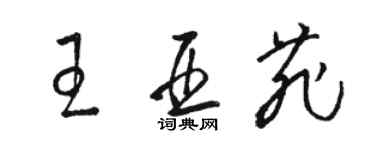 骆恒光王亚菲草书个性签名怎么写