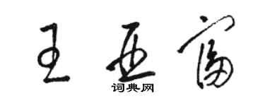 骆恒光王亚富草书个性签名怎么写
