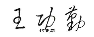 骆恒光王功勤草书个性签名怎么写