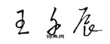 骆恒光王千辰草书个性签名怎么写