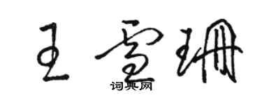 骆恒光王雪珊草书个性签名怎么写