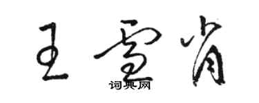 骆恒光王雪肖草书个性签名怎么写