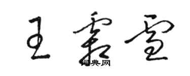 骆恒光王霜雪草书个性签名怎么写
