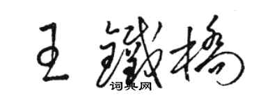 骆恒光王铁桥草书个性签名怎么写