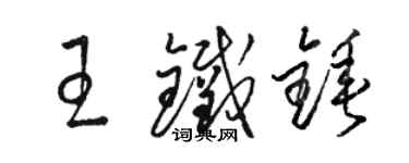 骆恒光王铁锤草书个性签名怎么写