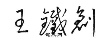 骆恒光王铁创草书个性签名怎么写