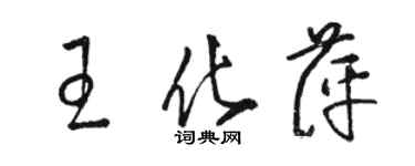 骆恒光王化萍草书个性签名怎么写