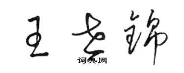 骆恒光王世锦草书个性签名怎么写