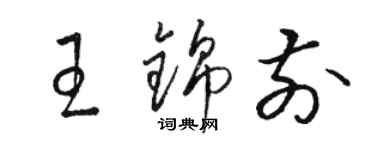 骆恒光王锦前草书个性签名怎么写