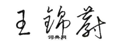 骆恒光王锦蔚草书个性签名怎么写