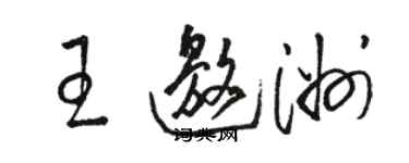 骆恒光王邀洲草书个性签名怎么写