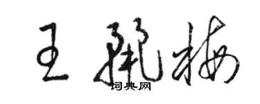 骆恒光王丽梅草书个性签名怎么写