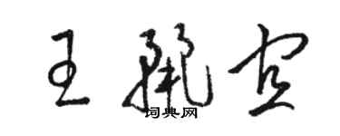 骆恒光王丽宜草书个性签名怎么写
