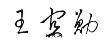 骆恒光王宜勋草书个性签名怎么写