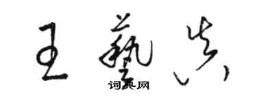 骆恒光王艺真草书个性签名怎么写