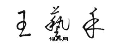 骆恒光王艺禾草书个性签名怎么写