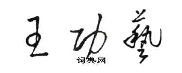 骆恒光王功艺草书个性签名怎么写