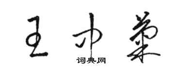 骆恒光王中菊草书个性签名怎么写