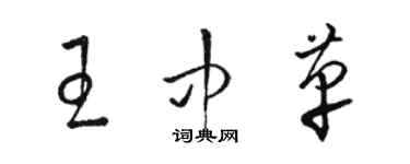 骆恒光王中革草书个性签名怎么写
