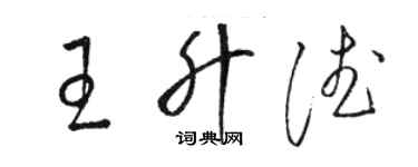 骆恒光王升德草书个性签名怎么写