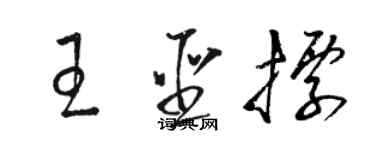 骆恒光王圣标草书个性签名怎么写