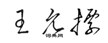 骆恒光王允标草书个性签名怎么写