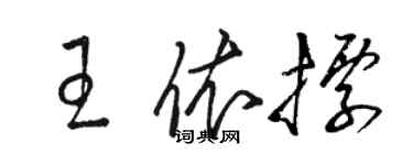 骆恒光王依标草书个性签名怎么写