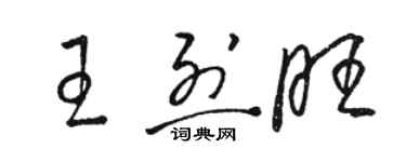 骆恒光王烈旺草书个性签名怎么写