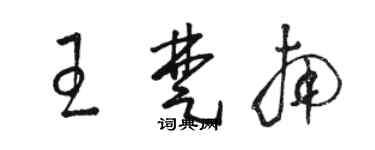 骆恒光王楚南草书个性签名怎么写