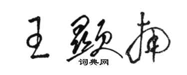 骆恒光王显南草书个性签名怎么写